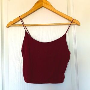 burgundy cami top